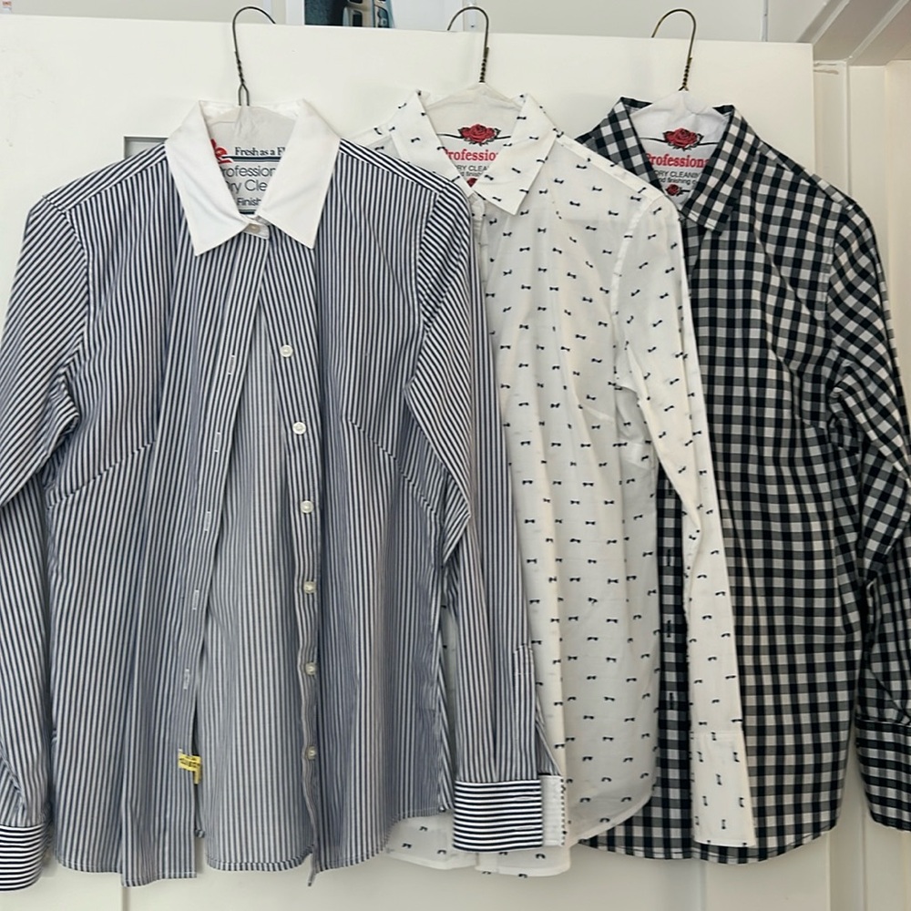 BR work blouses. Blue edition (all three tops).